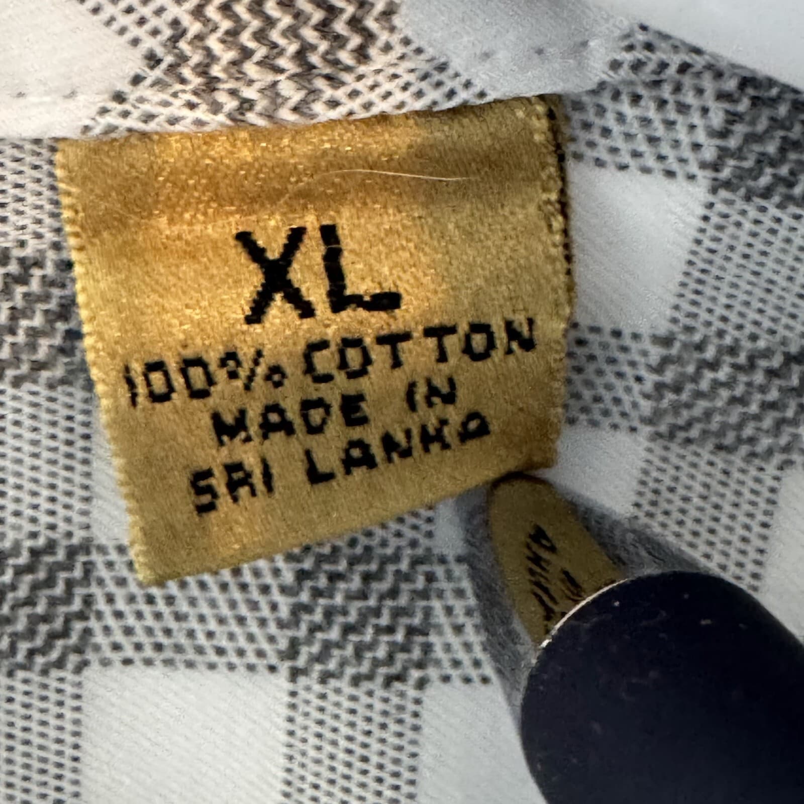 Gold Label Shirt Men XL Gray Check 100 % Cotton Non Iron Perfect Performance - Thumbnail 9