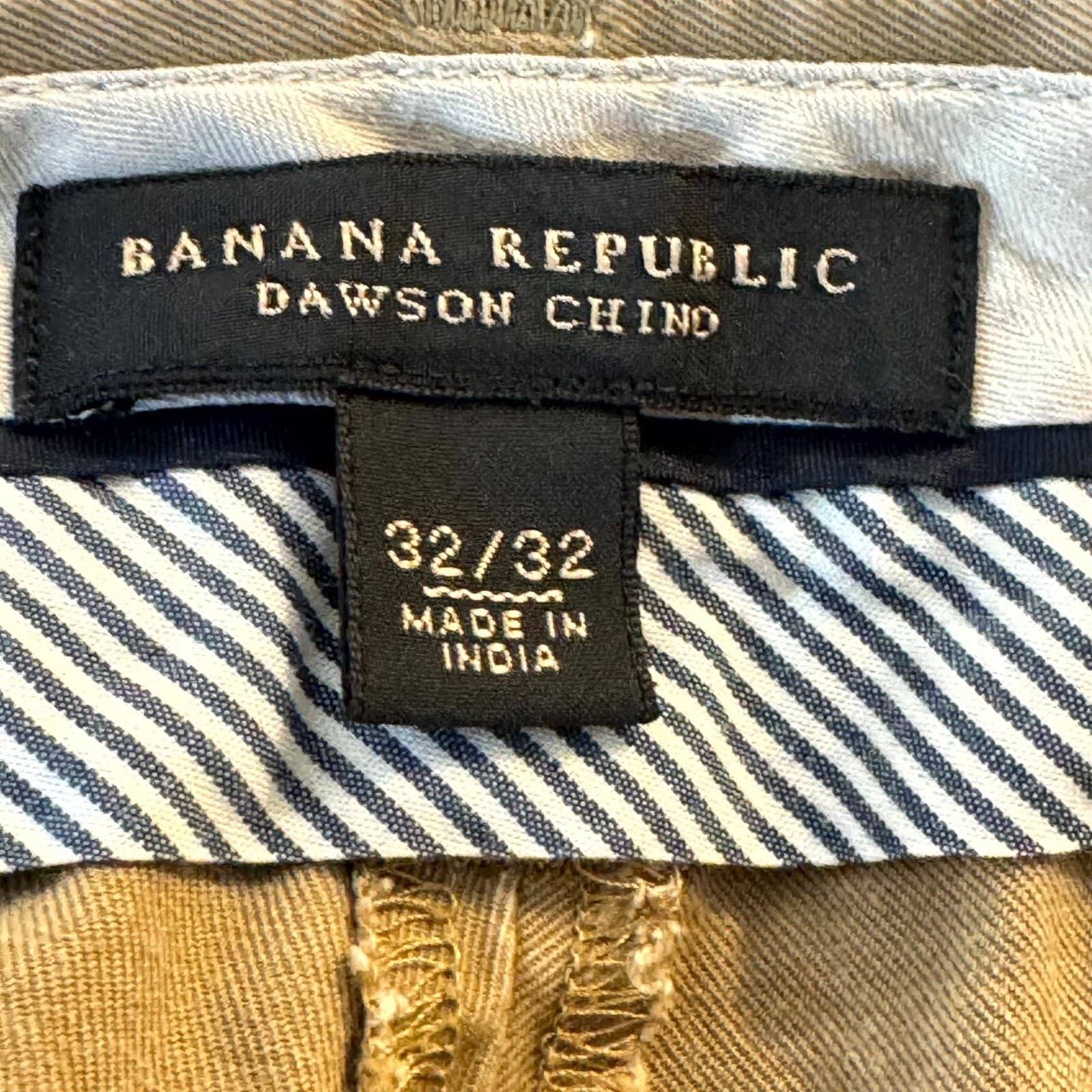 Banana Republic Mens Dawson Chino Pants 32/32 Beige 100% Cotton Mid-Rise - Thumbnail 5