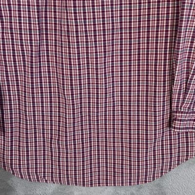 Ralph Lauren Shirt Mens XL Red Plaid Flannel Band Collar Long Sleeve Button Up - Thumbnail 12