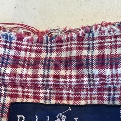 Ralph Lauren Shirt Mens XL Red Plaid Flannel Band Collar Long Sleeve Button Up - Thumbnail 13