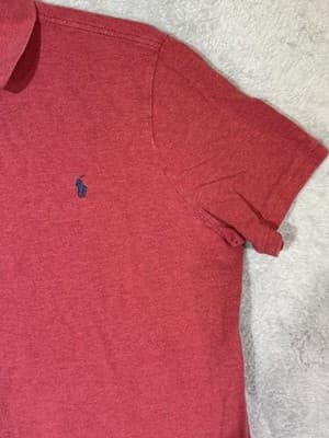 Polo Ralph Lauren Polo Shirt Mens XL Red Classic Fit Pony Logo Short Sleeve - Thumbnail 5