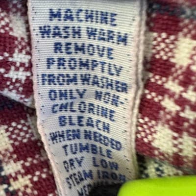 Ralph Lauren Shirt Mens XL Red Plaid Flannel Band Collar Long Sleeve Button Up - Thumbnail 16