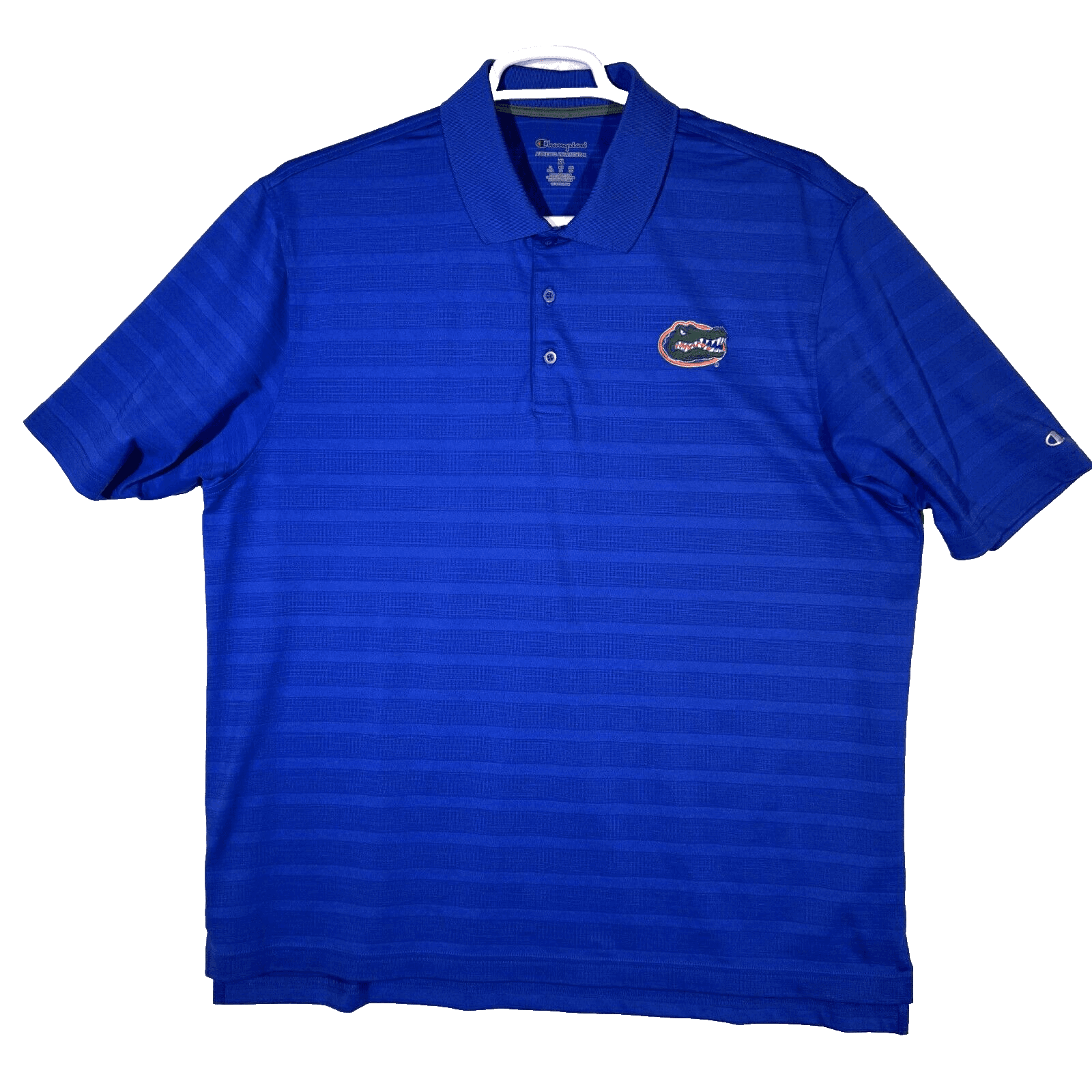 Champion Polo Shirt Men XL Blue Florida Gators 100 Percent Polyester Football - Image 1