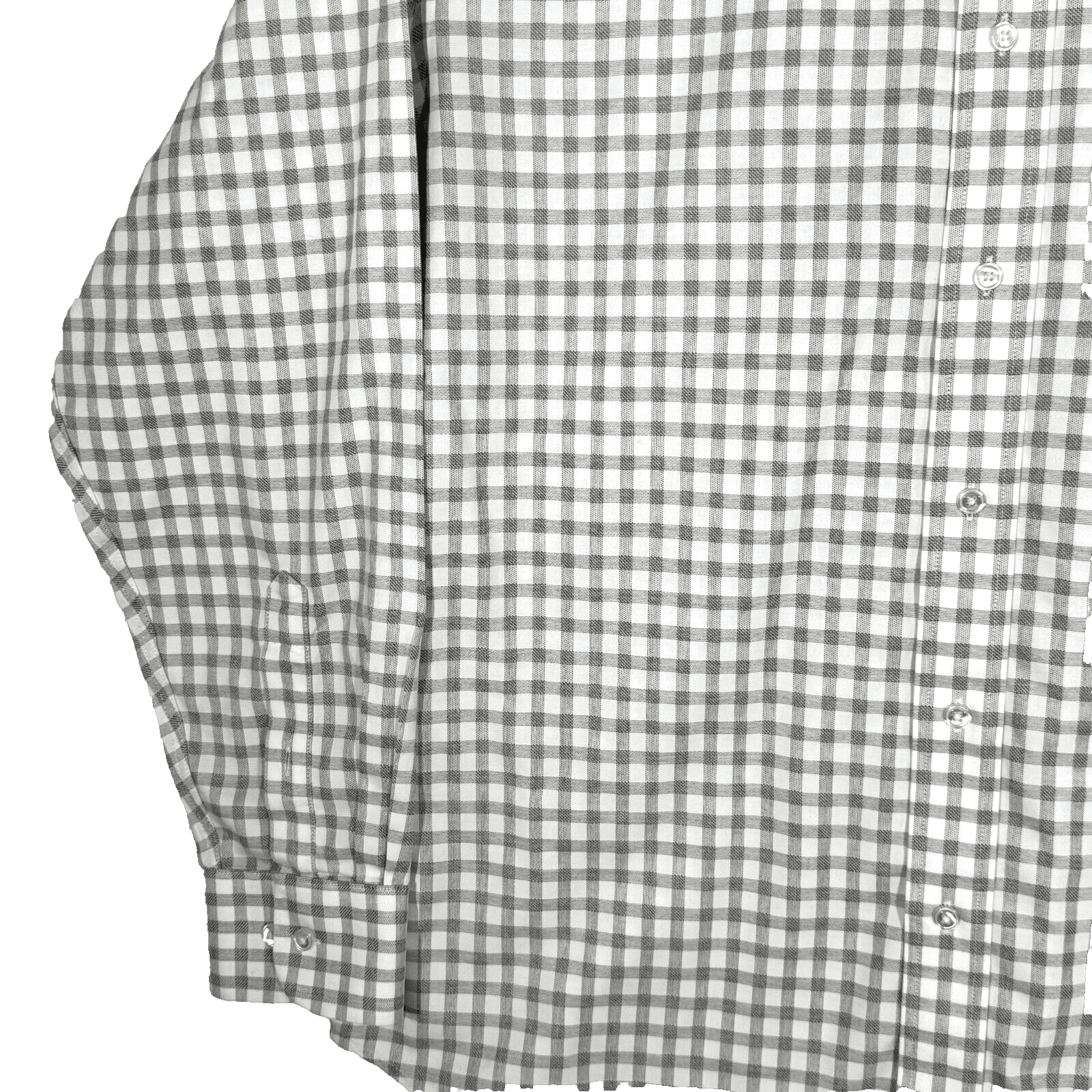 Gold Label Shirt Men XL Gray Check 100 % Cotton Non Iron Perfect Performance - Thumbnail 3