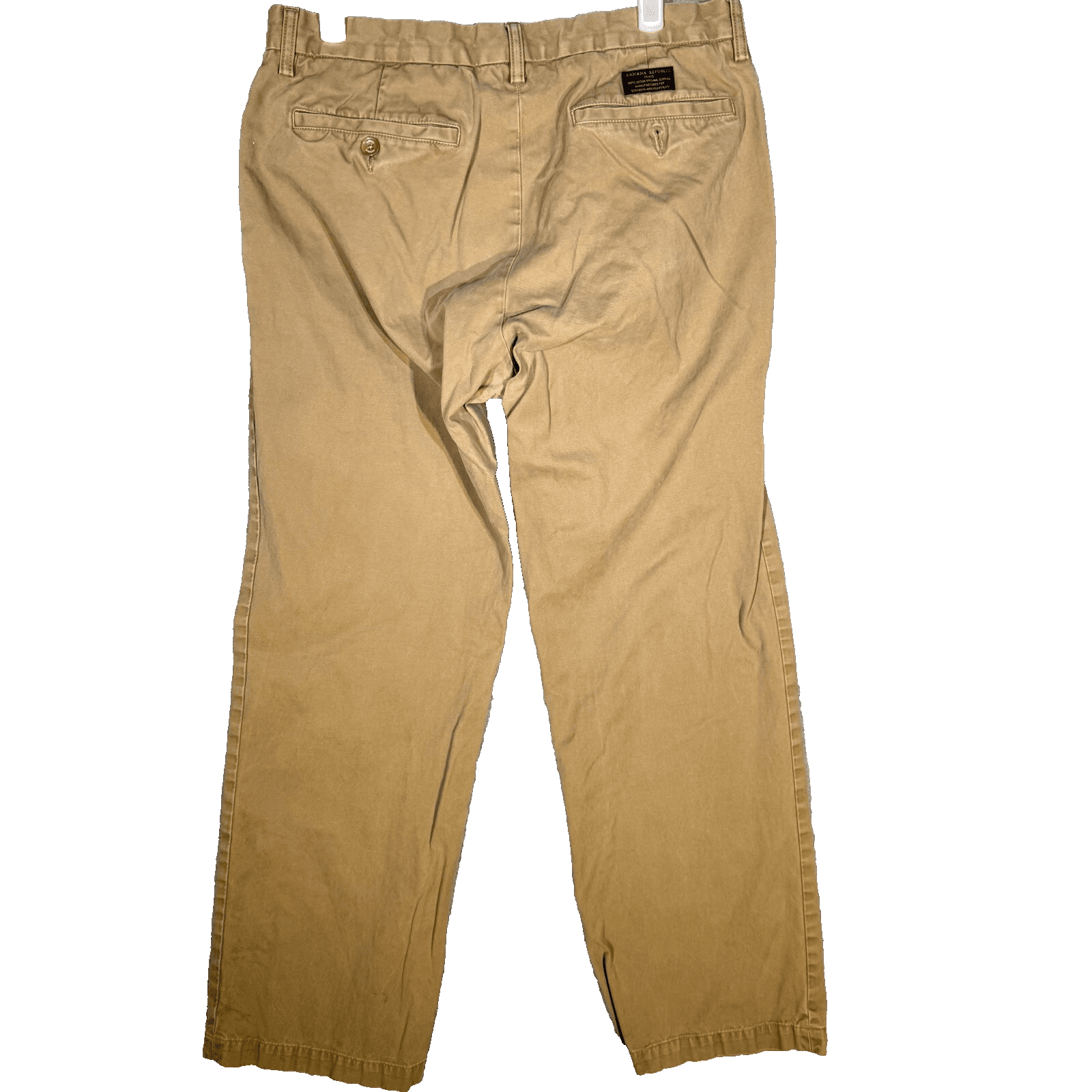 Banana Republic Mens Dawson Chino Pants 32/32 Beige 100% Cotton Mid-Rise - Thumbnail 3