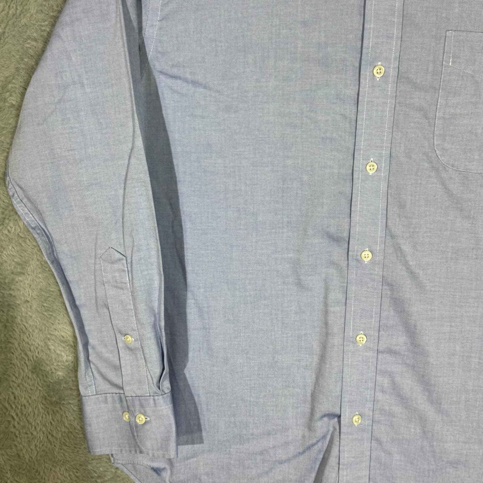 Lauren Ralph Lauren Dress Shirt Men 16 32/33 Blue Cotton Button Down - Thumbnail 3