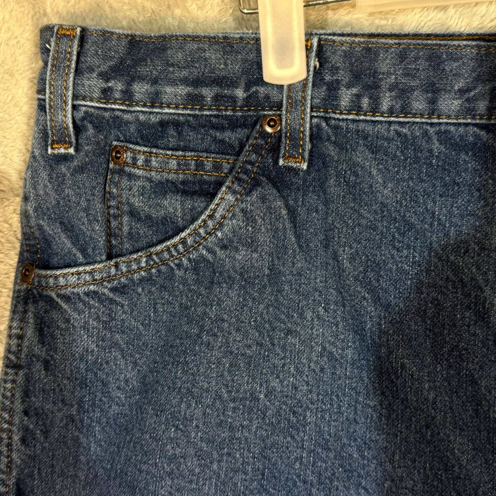 Dickies Jeans Mens 38x32 Regular Fit Straight Leg Blue Denim 5 Pocket - Thumbnail 3