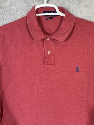 Polo Ralph Lauren Polo Shirt Mens XL Red Classic Fit Pony Logo Short Sleeve - Thumbnail 4