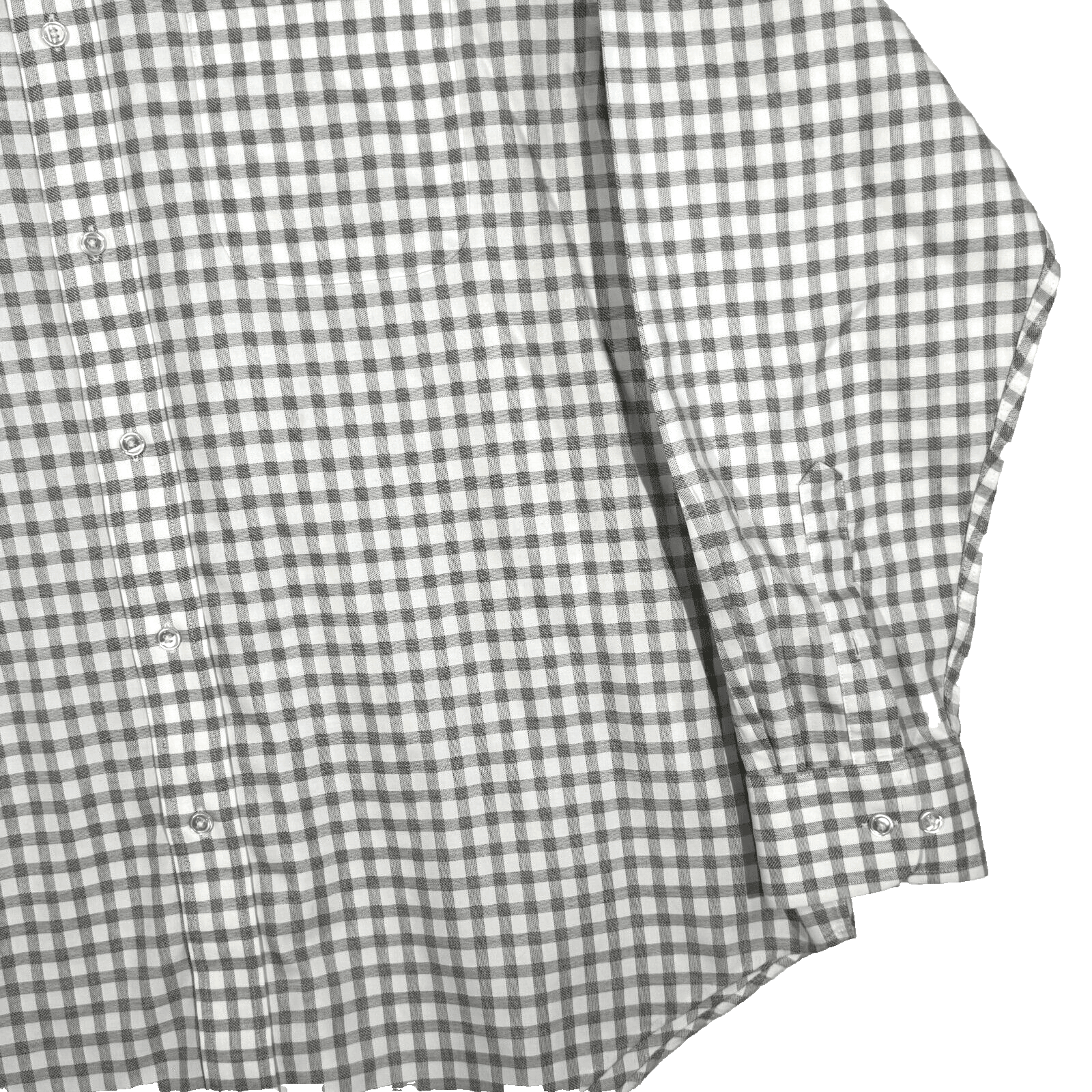 Gold Label Shirt Men XL Gray Check 100 % Cotton Non Iron Perfect Performance - Thumbnail 5