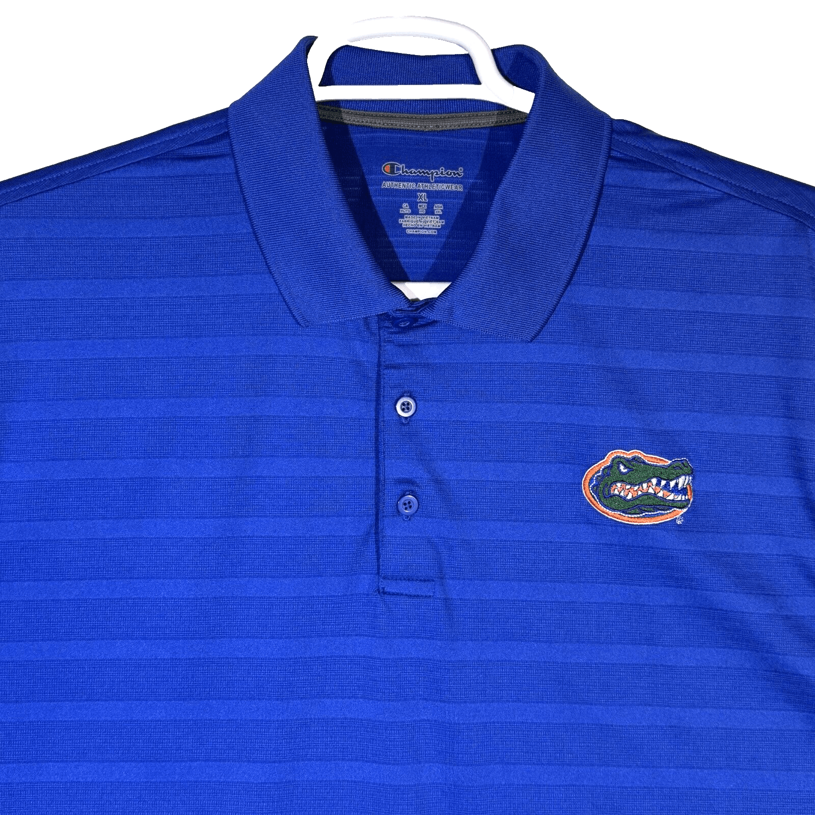 Champion Polo Shirt Men XL Blue Florida Gators 100 Percent Polyester Football - Thumbnail 4