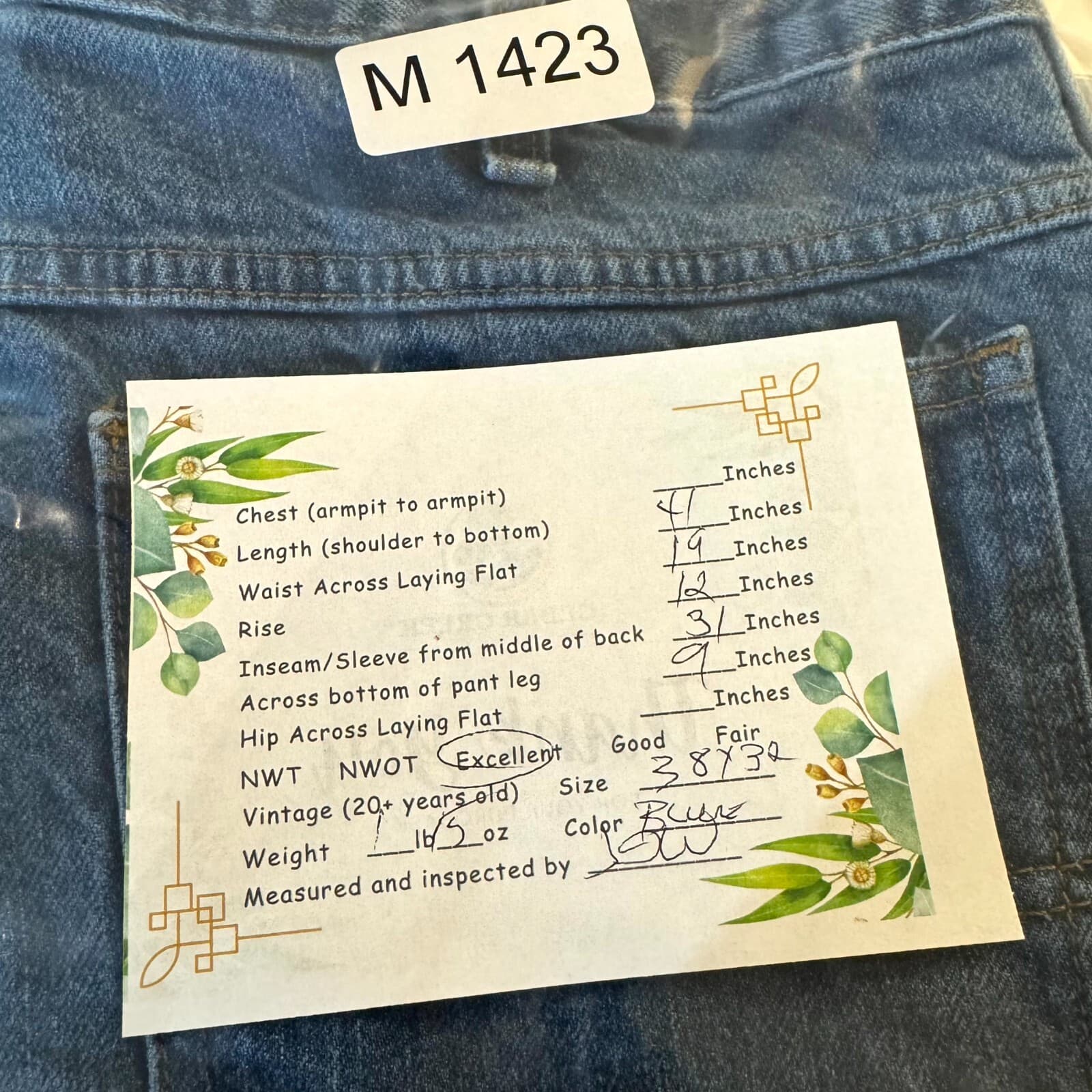 Dickies Jeans Mens 38x32 Regular Fit Straight Leg Blue Denim 5 Pocket - Thumbnail 9