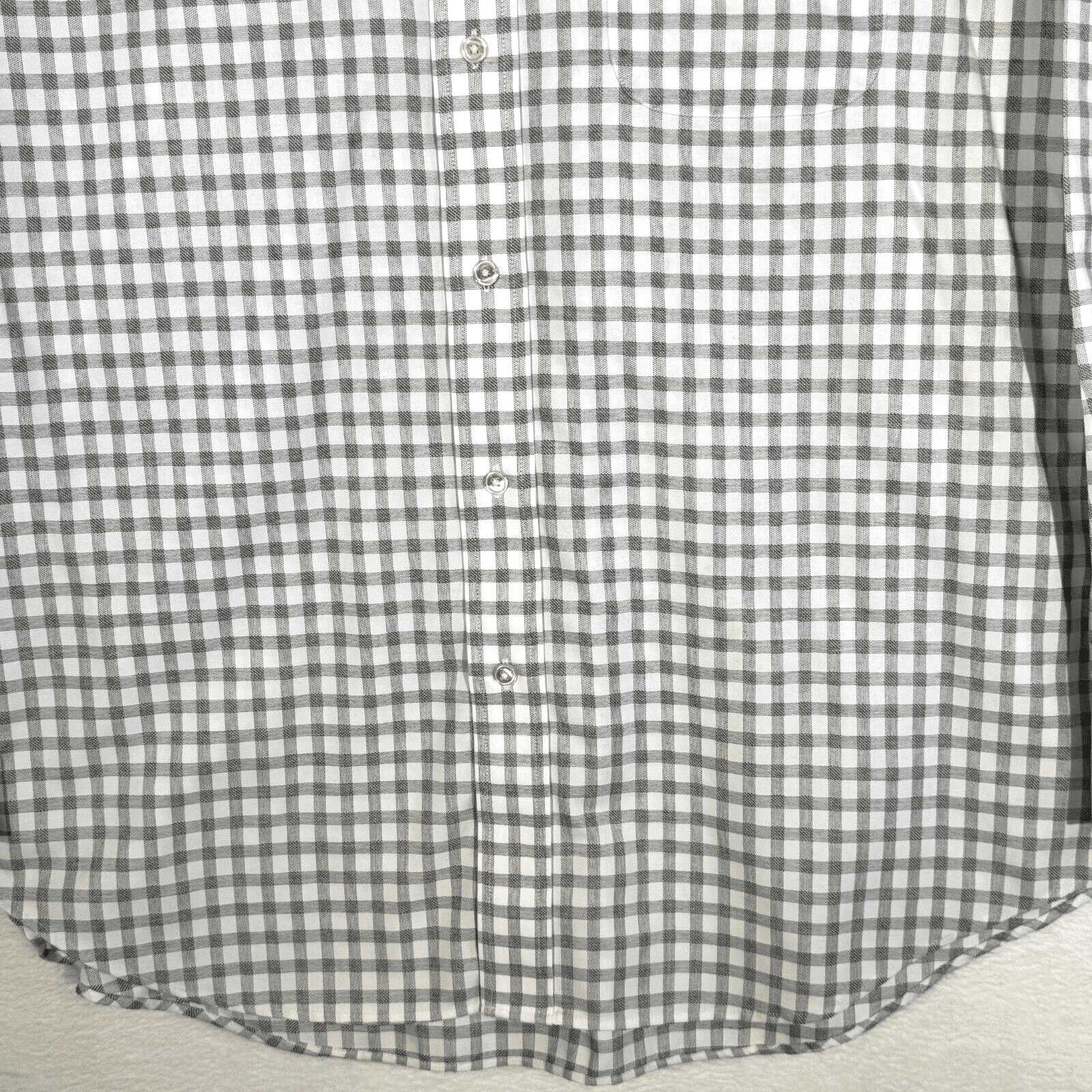 Gold Label Shirt Men XL Gray Check 100 % Cotton Non Iron Perfect Performance - Thumbnail 6