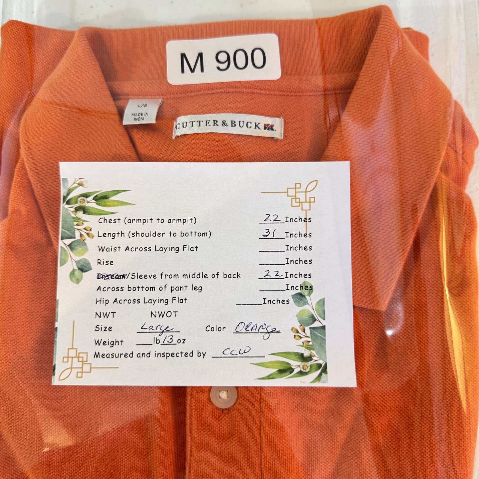 Cutter and Buck Polo Shirt Men L Orange Florida Gators 100 Percent Cotton Short - Thumbnail 8