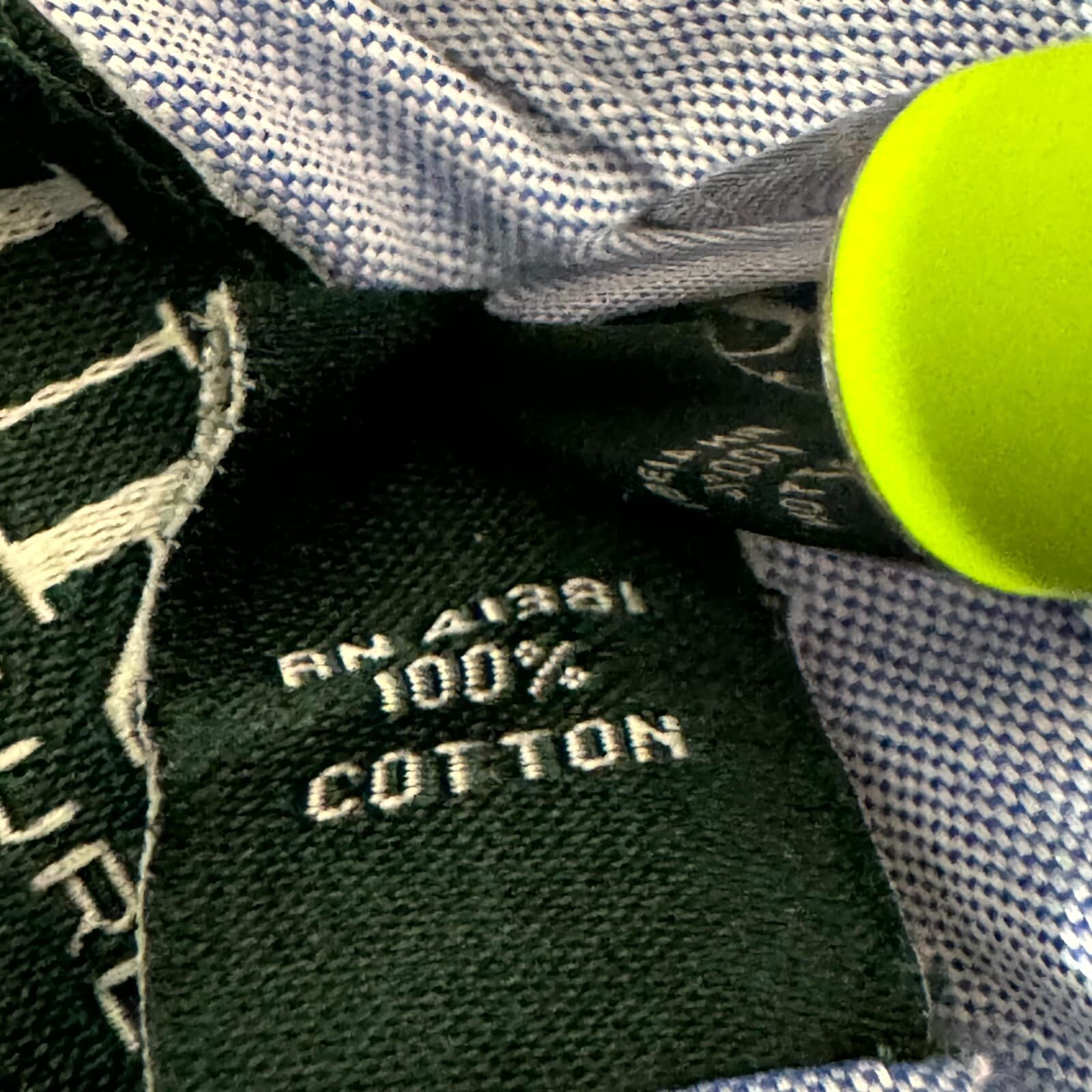 Lauren Ralph Lauren Dress Shirt Men 16 32/33 Blue Cotton Button Down - Thumbnail 15