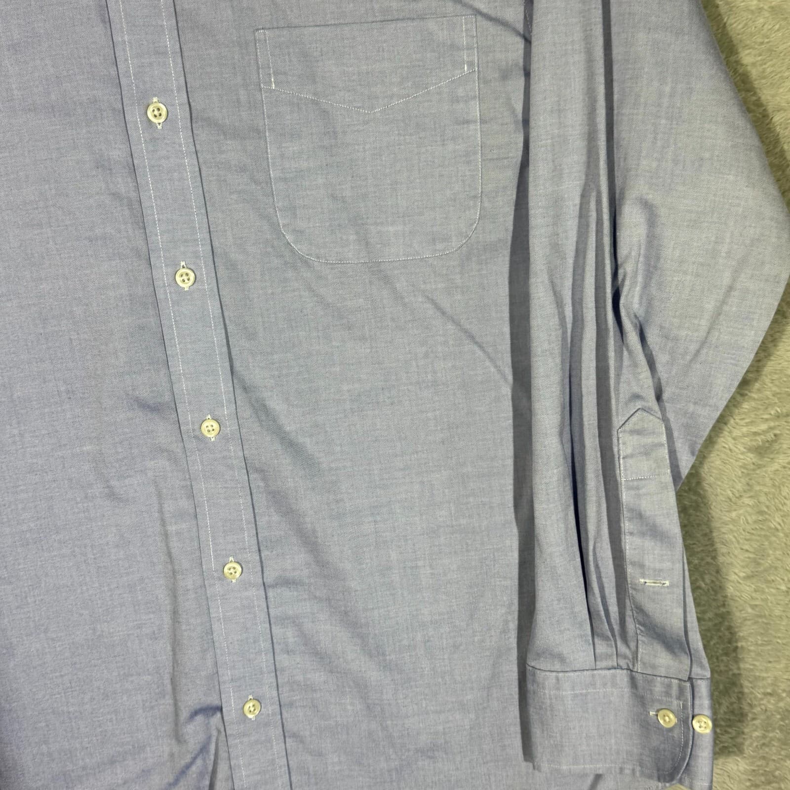 Lauren Ralph Lauren Dress Shirt Men 16 32/33 Blue Cotton Button Down - Thumbnail 5