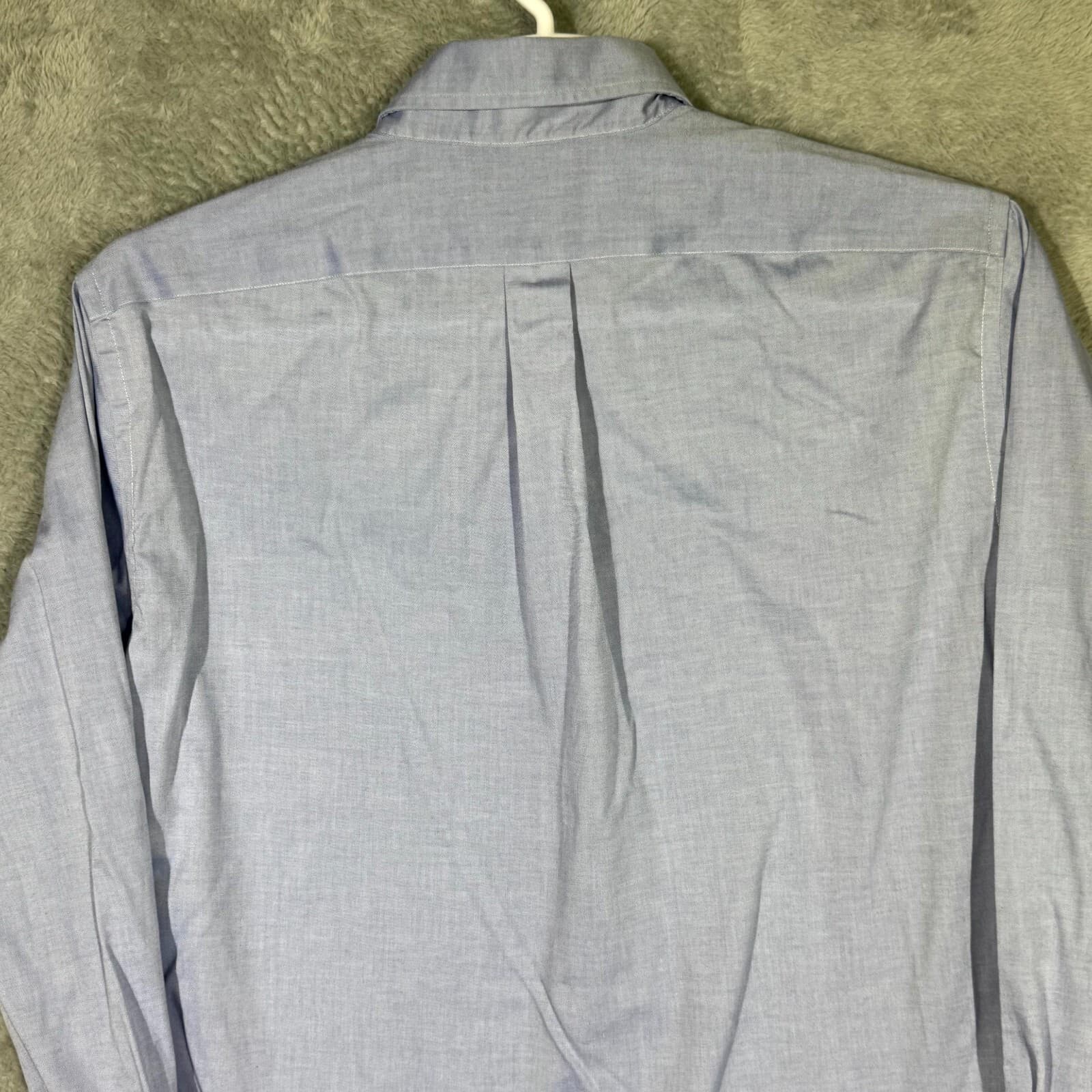 Lauren Ralph Lauren Dress Shirt Men 16 32/33 Blue Cotton Button Down - Thumbnail 9