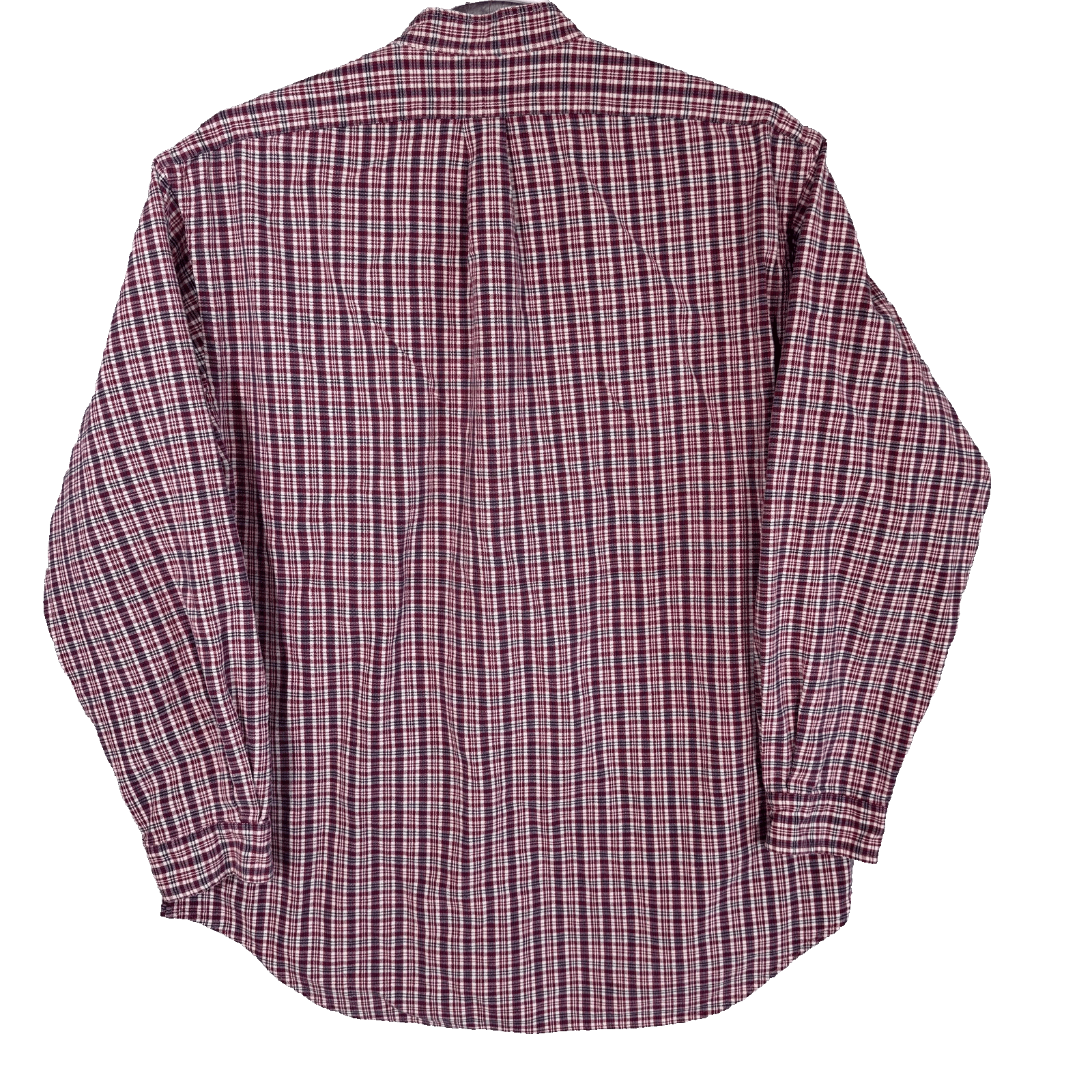 Ralph Lauren Shirt Mens XL Red Plaid Flannel Band Collar Long Sleeve Button Up - Thumbnail 2