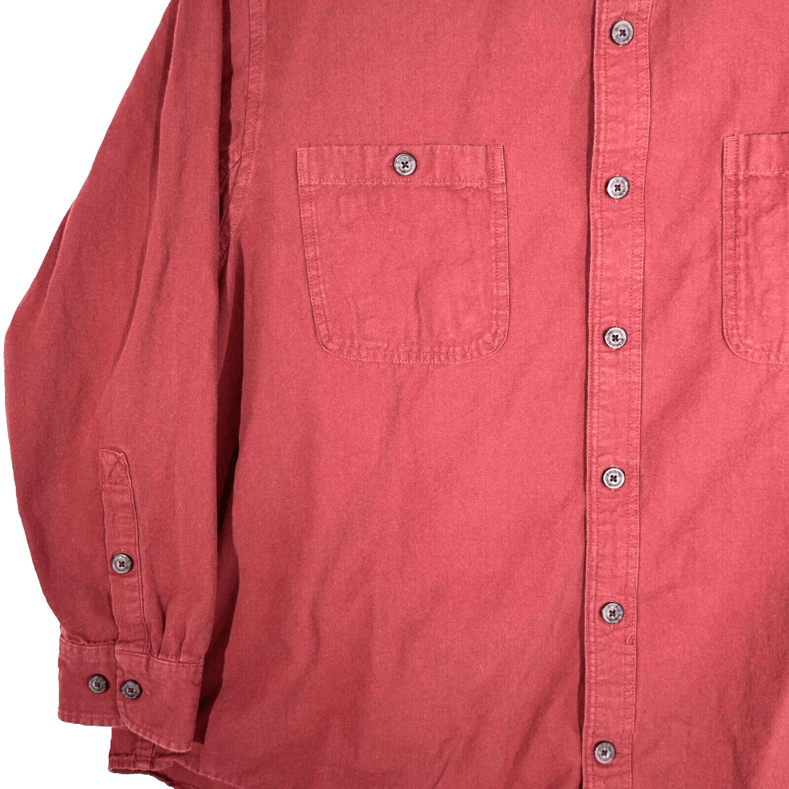 Duluth Trading Co Shirt Men 2XL Red 100 Percent Cotton Long Sleeve Workwear - Thumbnail 3