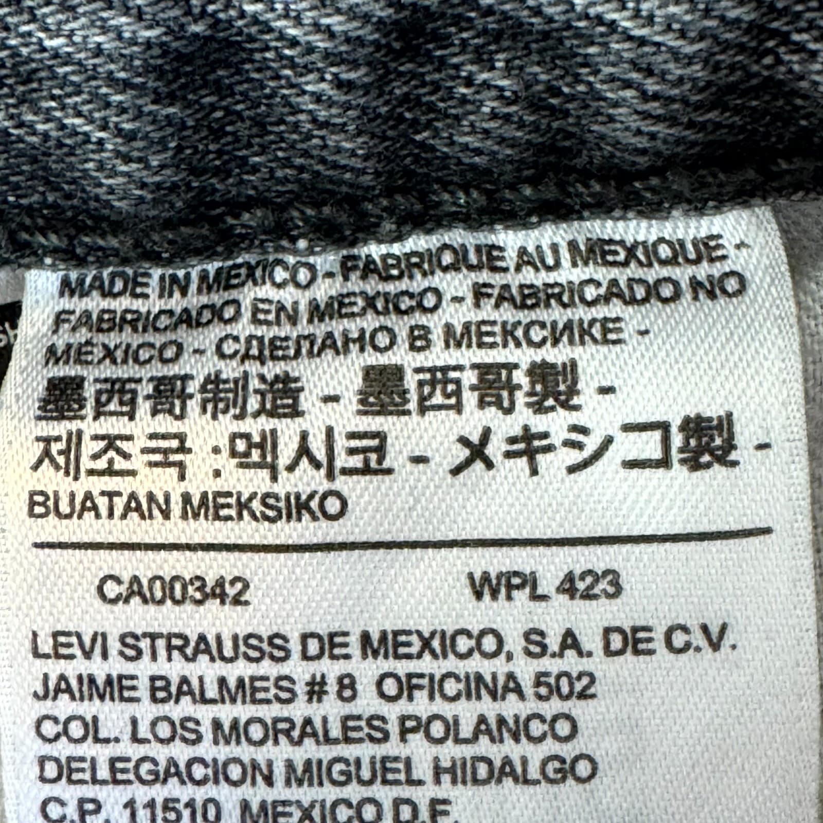 Levi’s 501 Men’s Jeans 36x32 Gray Denim Stretch Mid-Rise Straight Leg - Thumbnail 11