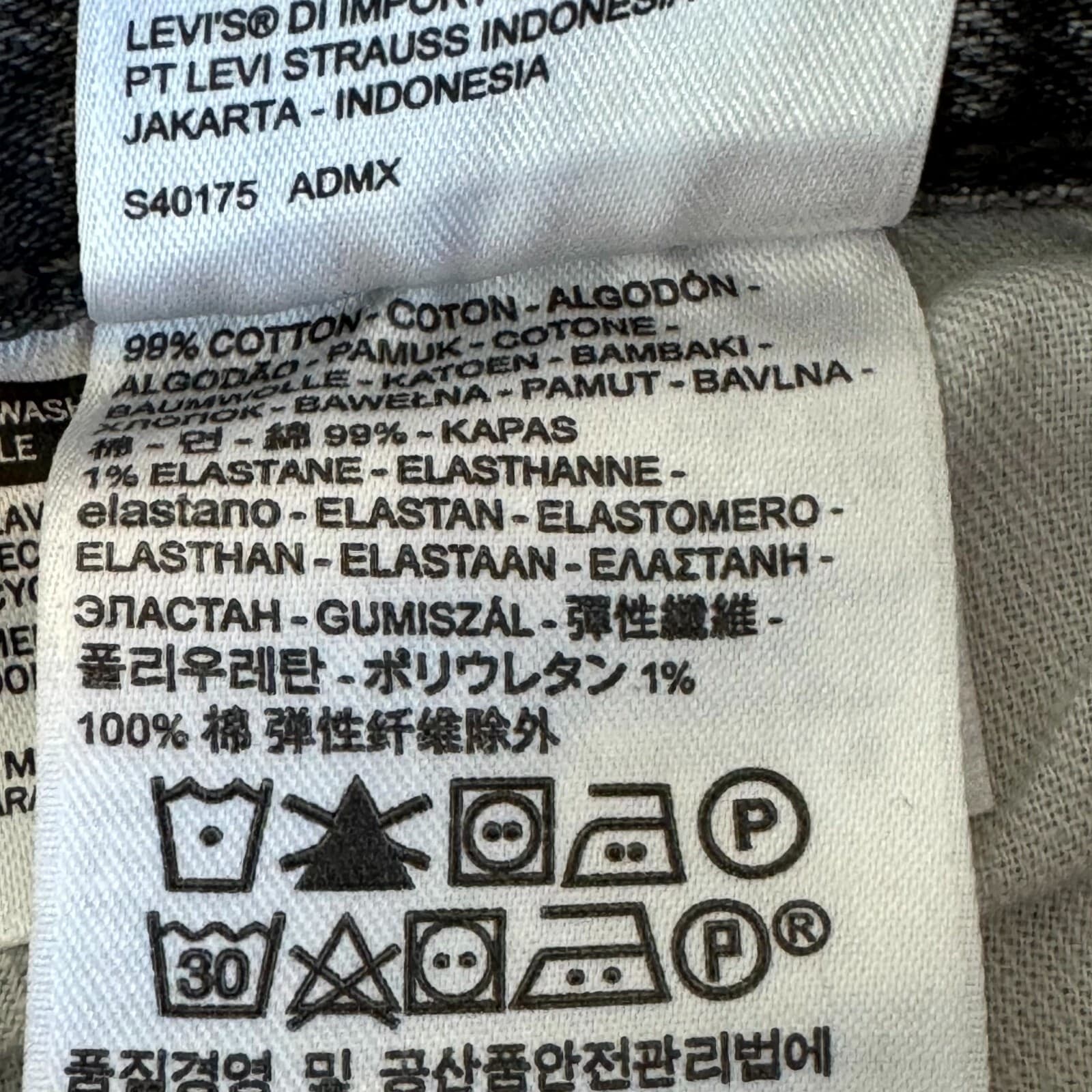 Levi’s 501 Men’s Jeans 36x32 Gray Denim Stretch Mid-Rise Straight Leg - Thumbnail 13