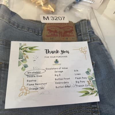 Levis 541 Jeans Mens 36x29 (36x30) Blue Light Wash Athletic Taper Stretch Denim - Thumbnail 10