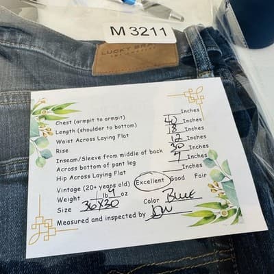 Lucky Brand 410 Jeans Mens 36x30 Blue Medium Wash Athletic Slim Stretch Denim - Thumbnail 13