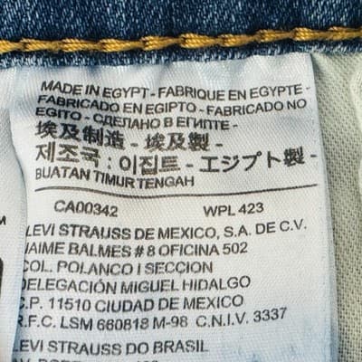 Levis 541 Jeans Mens 36x29 (36x30) Blue Light Wash Athletic Taper Stretch Denim - Thumbnail 5