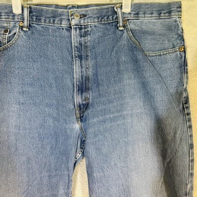 Levis 550 Jeans Mens 43x31 (44x32) Blue Medium Wash Relaxed Tapered Denim - Thumbnail 3