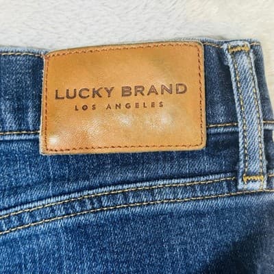 Lucky Brand 410 Jeans Mens 36x30 Blue Medium Wash Athletic Slim Stretch Denim - Thumbnail 4