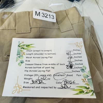 Dickies Pants Mens 30x32 Beige Regular Straight Khaki Workwear WP870DS Casual - Thumbnail 9