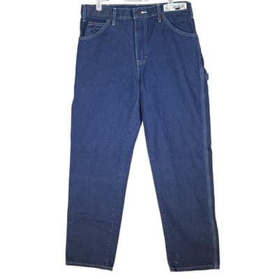 Dickies Jeans Mens 32x32 Blue Denim Straight Leg Work Utility Carpenter Pants - Image 1