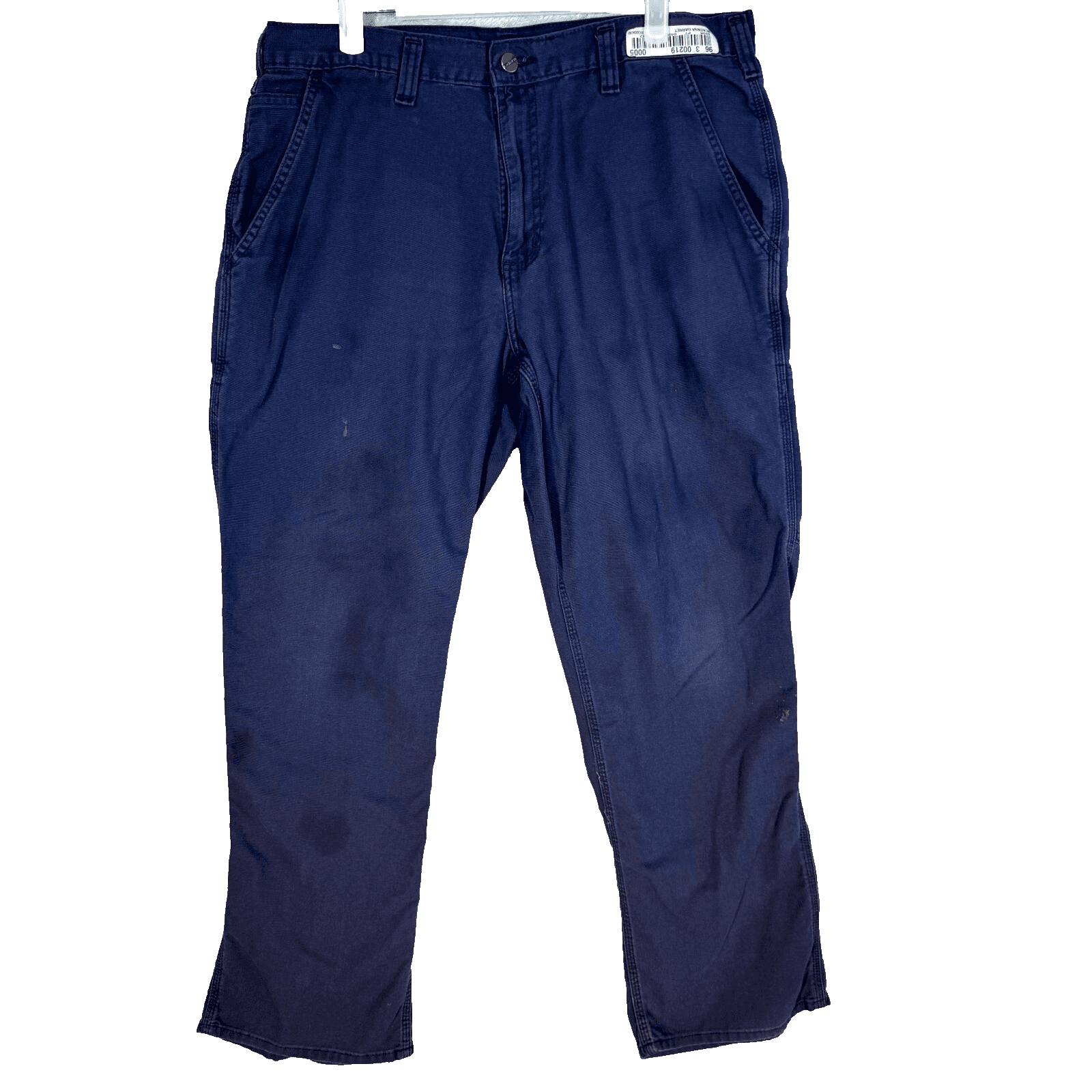 Carhartt Carpenter Pants 34x28 Navy Dungaree Fit Work Utility Mens - Image 1