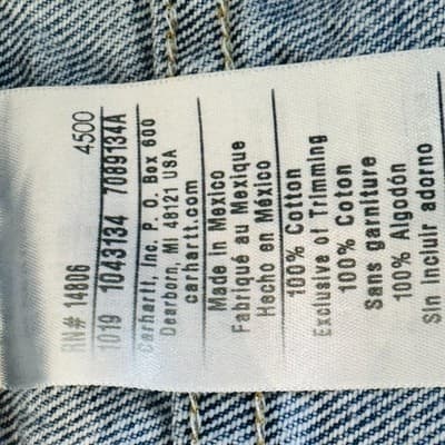 Vintage Carhartt B17 DST Jeans Mens 48x30 (50x30) Blue Relaxed Tapered Denim - Thumbnail 4