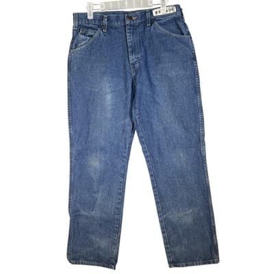 Dickies Jeans Mens 32x30 Blue Straight Fit Denim Workwear Cotton Mid Rise Good - Image 1