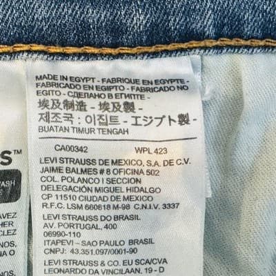 Levis 541 Jeans Mens 42x31 (42x32) Blue Light Wash Athletic Taper Stretch Denim - Thumbnail 5