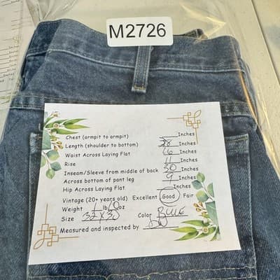 Vintage Dickies Jeans Mens 32x30 Blue Denim Straight Leg Regular Fit 90s - Thumbnail 9