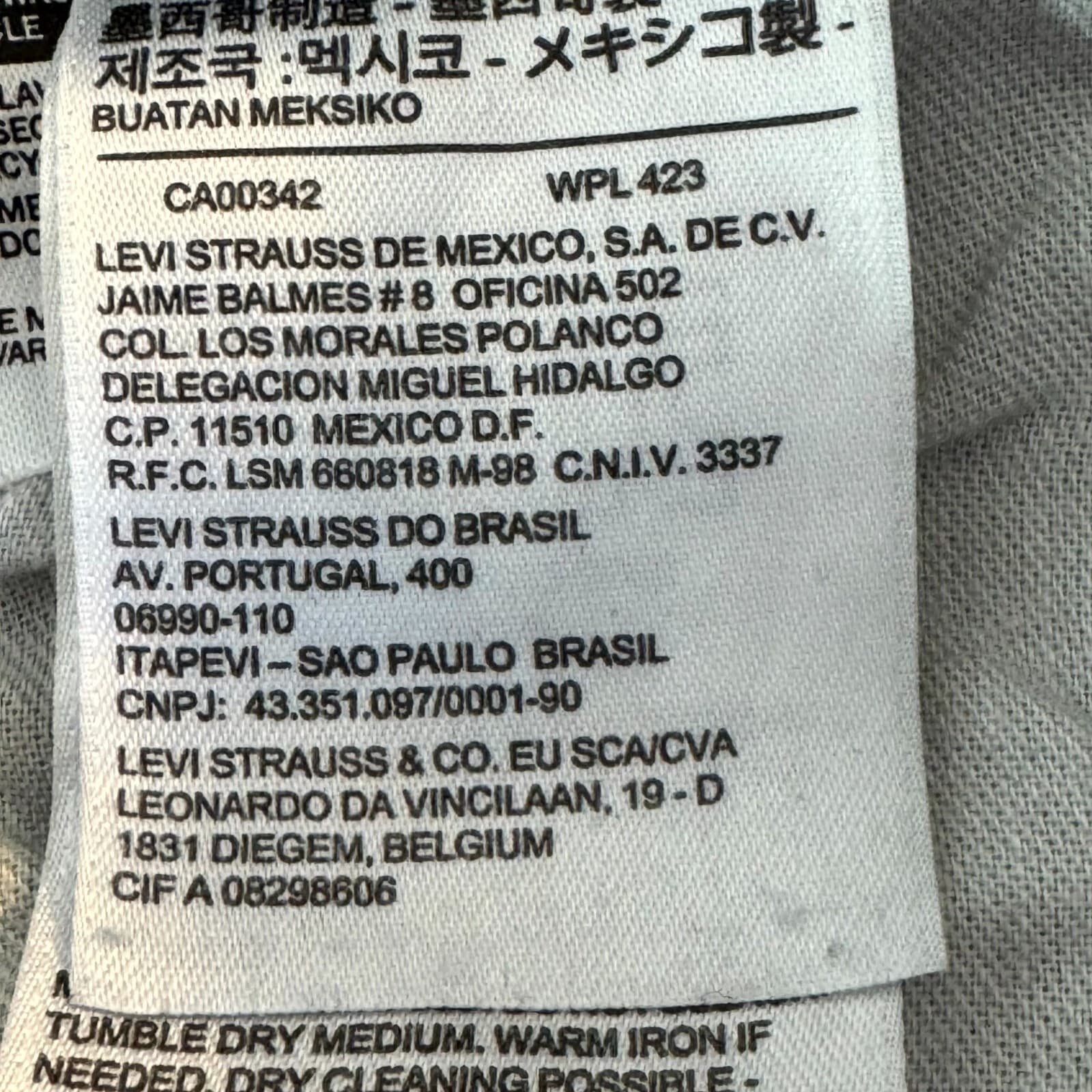 Levi’s 501 Men’s Jeans 36x32 Gray Denim Stretch Mid-Rise Straight Leg - Thumbnail 12