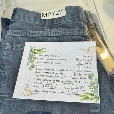 Dickies Carpenter Jeans Mens 32x32 Denim Workwear Utility Relaxed Fit Straight - Thumbnail 6