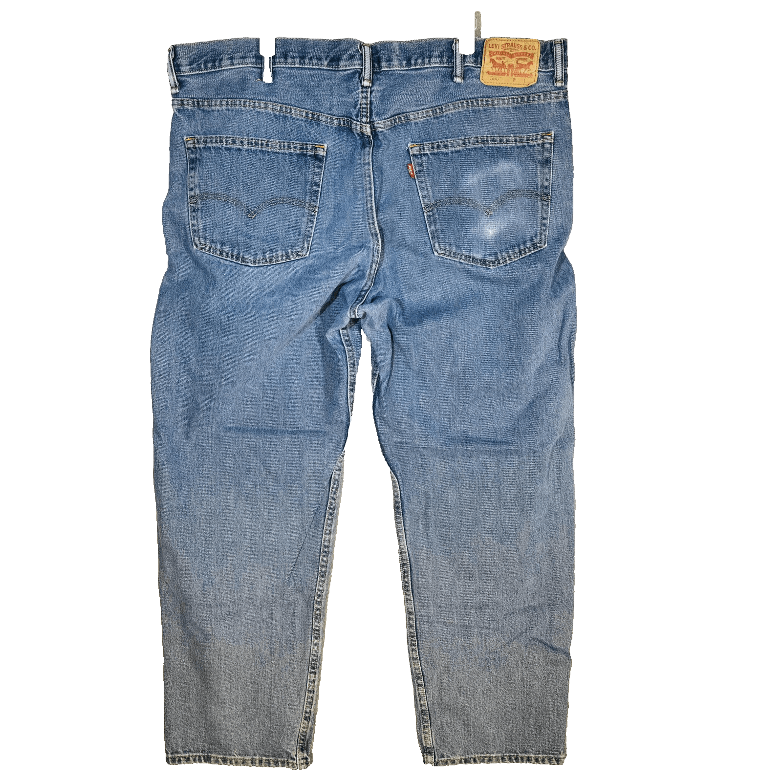 Levis 550 Jeans Mens 43x31 (44x32) Blue Medium Wash Relaxed Tapered Denim - Image 1