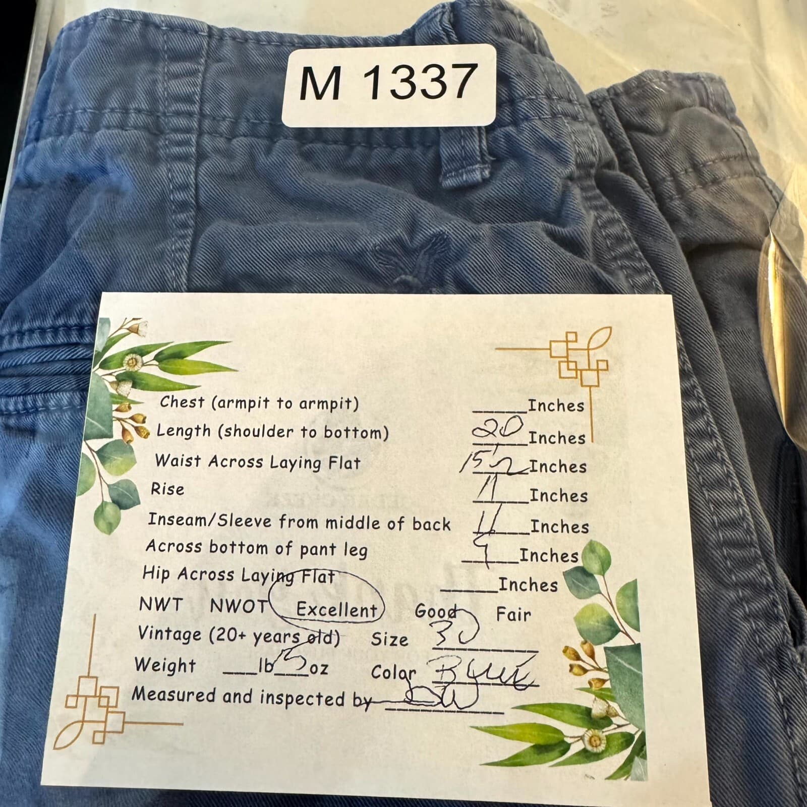 American Eagle Men’s Golf Shorts 30 Blue Cotton Longer Length Casual - Thumbnail 14