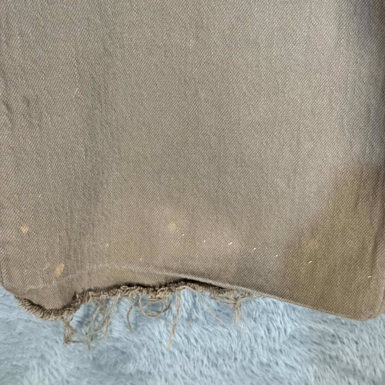 Levi's 505 Men's Jeans 40x34 Beige Regular Fit Straight Leg Frayed Hem - Thumbnail 3