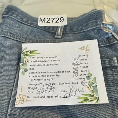 Dickies Jeans Mens 40x29 Blue Denim Straight Leg Workwear Carpenter Pants - Thumbnail 8