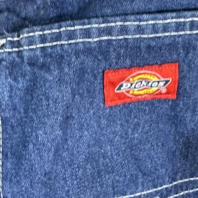 Dickies Jeans Mens 32x32 Blue Denim Straight Leg Work Utility Carpenter Pants - Thumbnail 4