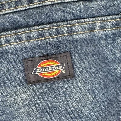 Dickies Jeans Mens 32x30 Blue Straight Fit Denim Workwear Cotton Mid Rise Good - Thumbnail 4