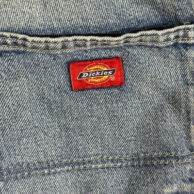 Dickies Jeans Mens 40x29 Blue Denim Straight Leg Workwear Carpenter Pants - Thumbnail 4