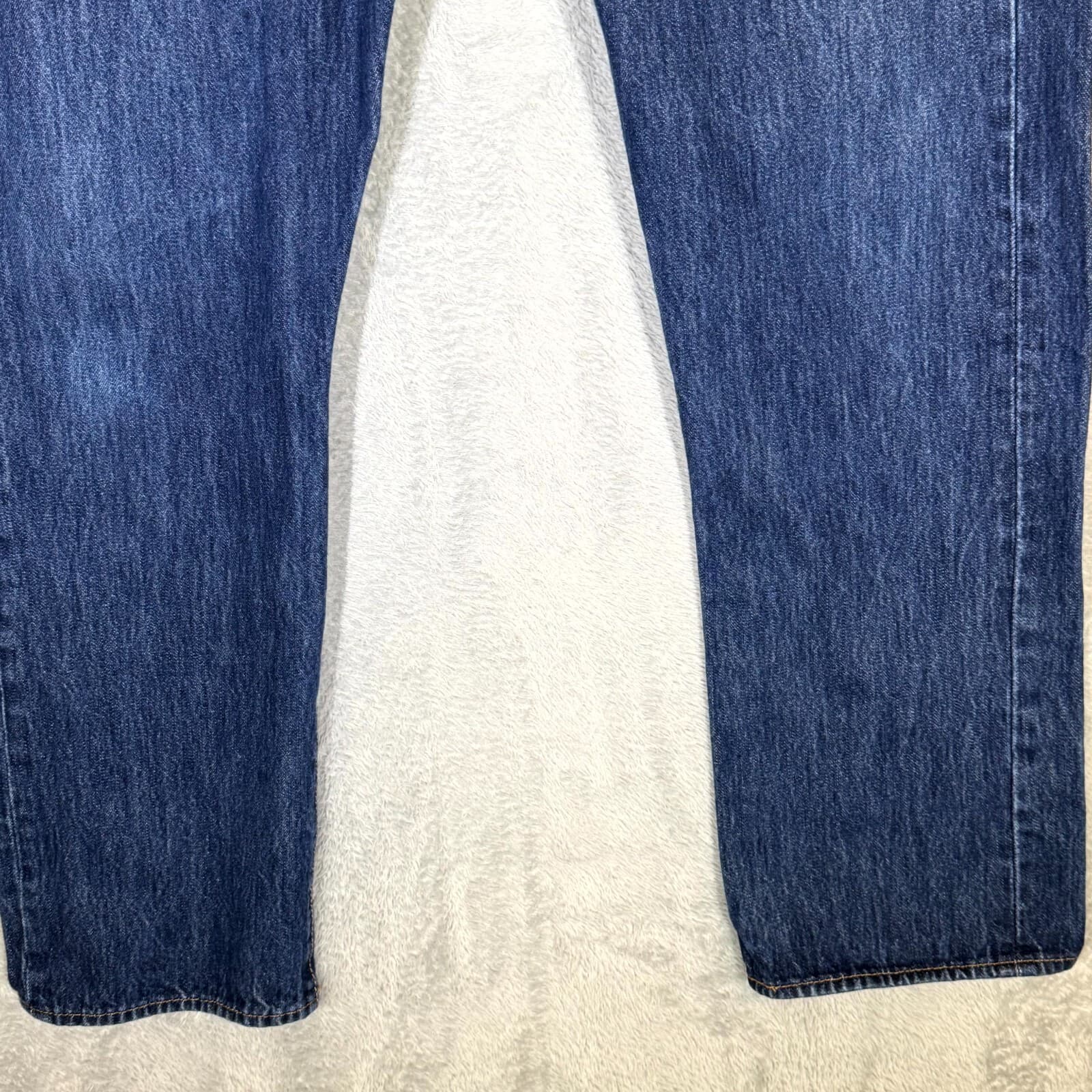 Levi’s 501 Men’s Jeans 38x30 Blue Denim Button Fly Mid-Rise Straight Leg - Thumbnail 5
