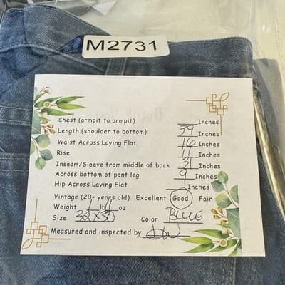 Dickies Jeans Mens 32x30 Blue Straight Fit Denim Workwear Cotton Mid Rise Good - Thumbnail 7