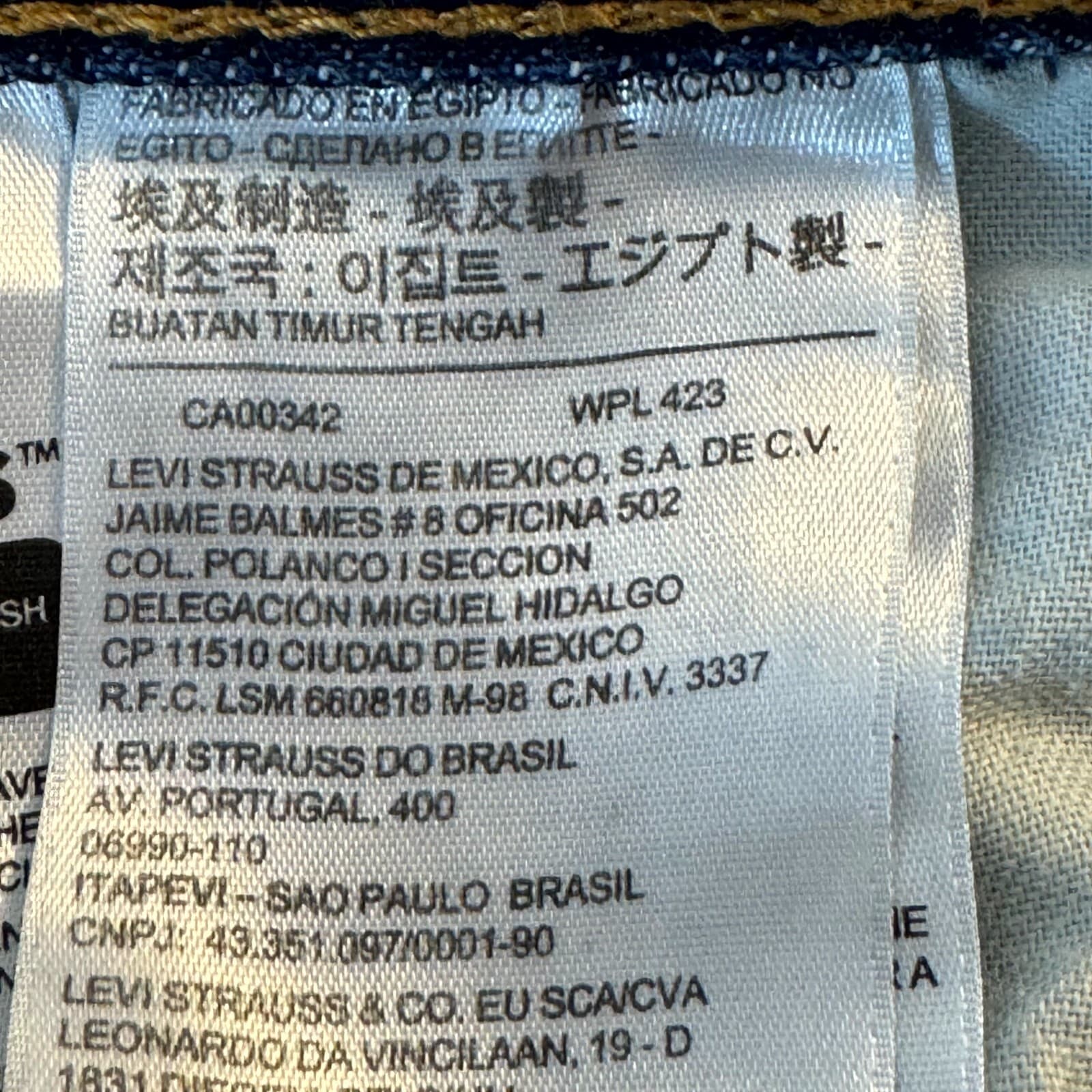 Levi’s 501 Men’s Jeans 38x30 Blue Denim Button Fly Mid-Rise Straight Leg - Thumbnail 12