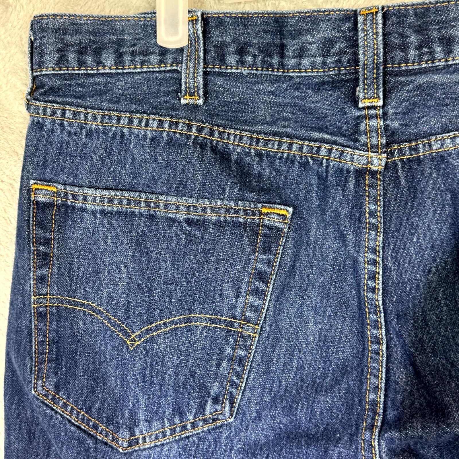 Levi’s 501 Men’s Jeans 38x30 Blue Denim Button Fly Mid-Rise Straight Leg - Thumbnail 6