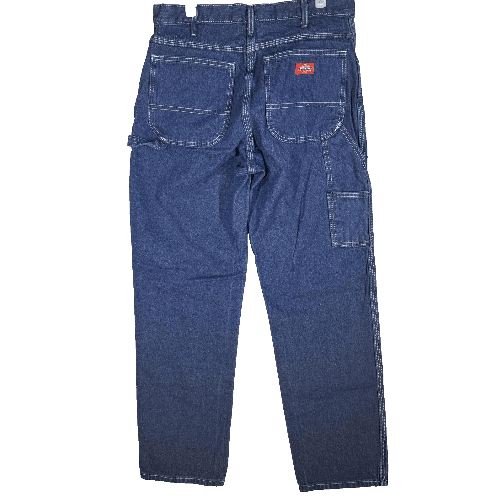 Dickies Jeans Mens 32x32 Blue Denim Straight Leg Work Utility Carpenter Pants - Thumbnail 2